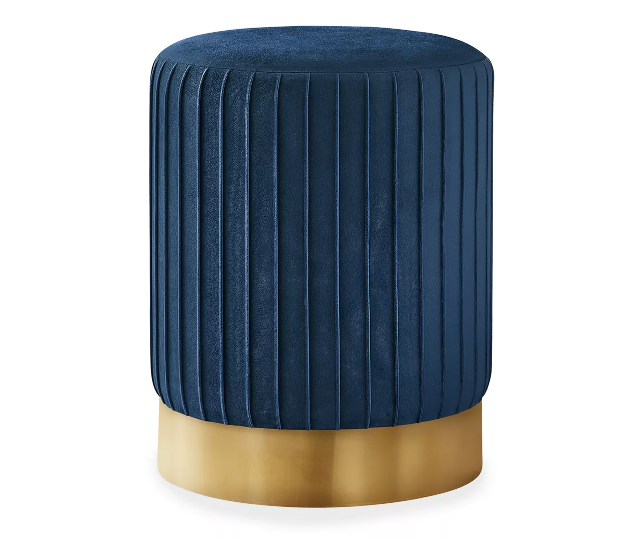 Pleated Velvet Upholstered Ottoman 3 Pleated Velvet Upholstered Ottoman