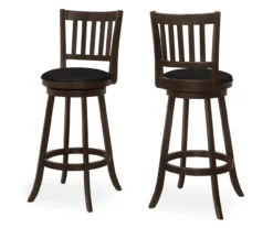 Slat Back Swivel Bar Stools, 2-Pack 28 Slat Back Swivel Bar Stools, 2-Pack -COSCO Store 810533434 2