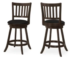 Slat Back Swivel Bar Stools, 2-Pack 22 Slat Back Swivel Bar Stools, 2-Pack -COSCO Store 810533435 2