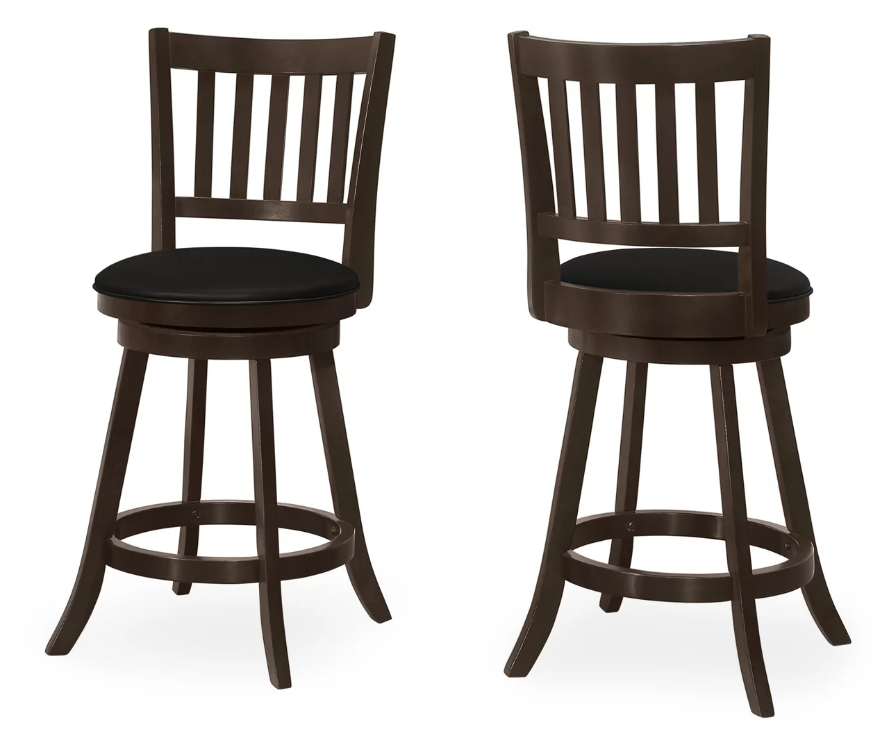 Slat Back Swivel Bar Stools, 2-Pack 7 Slat Back Swivel Bar Stools, 2-Pack - Image 5