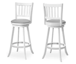 Slat Back Swivel Bar Stools, 2-Pack 31 Slat Back Swivel Bar Stools, 2-Pack -COSCO Store 810533436 2