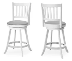 Slat Back Swivel Bar Stools, 2-Pack 25 Slat Back Swivel Bar Stools, 2-Pack -COSCO Store 810533437 2