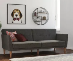 Regal Gray Linen Convertible Sleeper Futon -COSCO Store 810535613 3