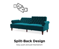 Cassidy Green Velvet Convertible Sleeper Futon -COSCO Store 810535627 6