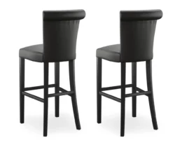 30" Black Faux Brushed Leather Bar Stools, 2-Pack 20 30" Black Faux Brushed Leather Bar Stools, 2-Pack -COSCO Store 810535738 7