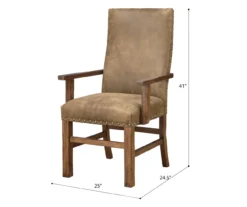 Rustic Pine & Dixie Almond Upholstered Dining Chairs, 2-Pack -COSCO Store 810535744 2