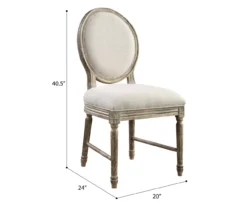 Sandstone Buff & Cream Upholstered Dining Chairs, 2-Pack -COSCO Store 810535745 2