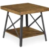 Pomona Pine Brown & Steel Gray 24" Wood Open-Shelf End Table 2 Pomona Pine Brown & Steel Gray 24" Wood Open-Shelf End Table -COSCO Store 810535748 1