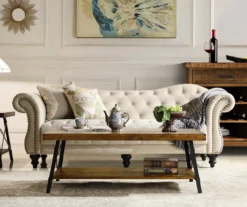 Pomona Pine Brown & Steel Gray 24" Wood Open-Shelf End Table 19 Pomona Pine Brown & Steel Gray 24" Wood Open-Shelf End Table -COSCO Store 810535748 10