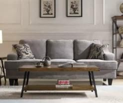 Pomona Pine Brown & Steel Gray 24" Wood Open-Shelf End Table 21 Pomona Pine Brown & Steel Gray 24" Wood Open-Shelf End Table -COSCO Store 810535748 12