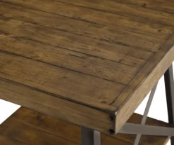 Pomona Pine Brown & Steel Gray 24" Wood Open-Shelf End Table 22 Pomona Pine Brown & Steel Gray 24" Wood Open-Shelf End Table -COSCO Store 810535748 3