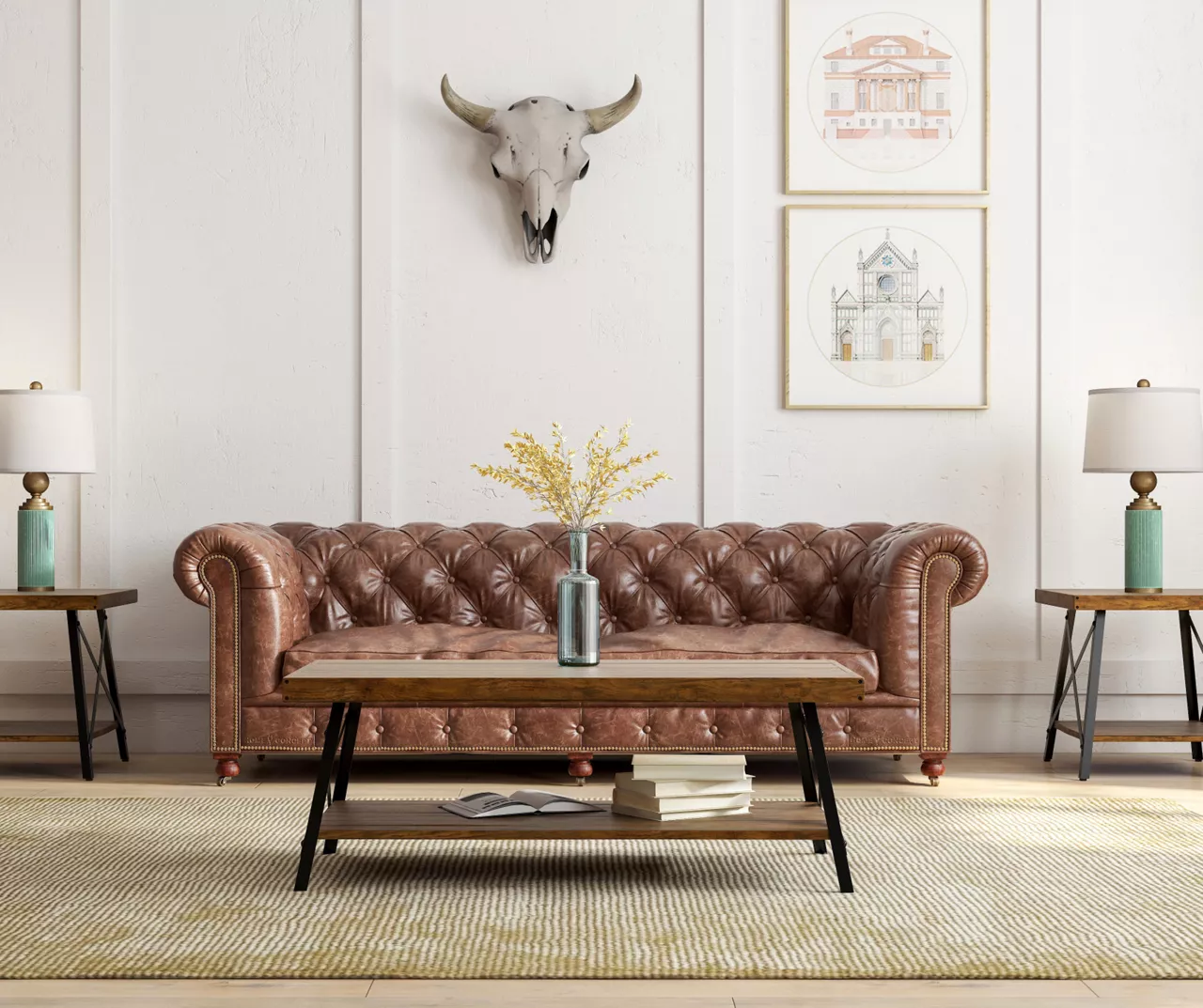 Pomona Pine Brown & Steel Gray 24" Wood Open-Shelf End Table 6 Pomona Pine Brown & Steel Gray 24" Wood Open-Shelf End Table - Image 4