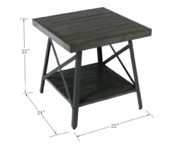 Pomona Gray & Steel Gray 24" Wood Open-Shelf End Table 17 Pomona Gray & Steel Gray 24" Wood Open-Shelf End Table -COSCO Store 810535749 2