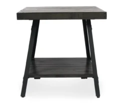 Pomona Gray & Steel Gray 24" Wood Open-Shelf End Table 12 Pomona Gray & Steel Gray 24" Wood Open-Shelf End Table -COSCO Store 810535749 4
