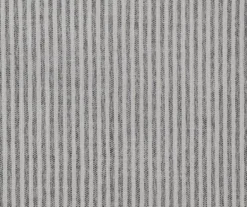 Pebble Gray Striped Upholstered Round Ottoman -COSCO Store 810535758 3