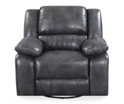 Paulson Gray Faux Leather Swivel Gliding Recliner -COSCO Store 810535759 5