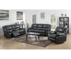 Paulson Gray Faux Leather Swivel Gliding Recliner -COSCO Store 810535759 B0 1