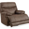 Brown Microfiber Swivel Gliding Recliner -COSCO Store 810535760 1