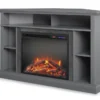 Flaxton Graphite Gray Electric Corner Fireplace Console -COSCO Store 810538183 3