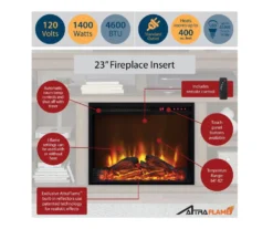 Flaxton Graphite Gray Electric Corner Fireplace Console -COSCO Store 810538183 4