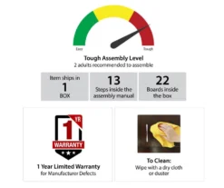 Flaxton Graphite Gray Electric Corner Fireplace Console -COSCO Store 810538183 6