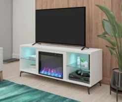 Newland White Electric Fireplace Console -COSCO Store 810538184 2