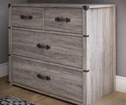 Nova Gray Oak 4-Drawer Storage Dresser -COSCO Store 810538201 3