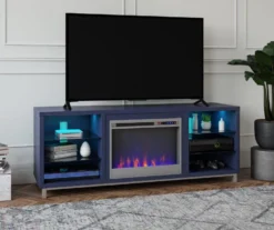 70" Intrepid Navy Deluxe Electric Fireplace Console -COSCO Store 810538244 1