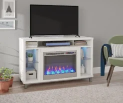 48" Intrepid White Electric Fireplace Console -COSCO Store 810538247 1