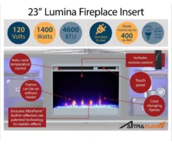 48" Intrepid White Electric Fireplace Console -COSCO Store 810538247 5