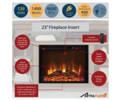 65" Himmel Espresso Electric Fireplace Console -COSCO Store 810538249 5