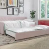 Her Majesty Light Pink Linen Daybed & Trundle -COSCO Store 810538395 1