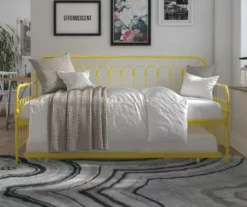 Bright Pop Yellow Metal Twin Daybed & Trundle -COSCO Store 810538408 3