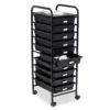 Black Metal 10-Drawer Rolling Storage Cart -COSCO Store 810539916 1