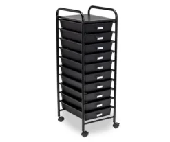 Black Metal 10-Drawer Rolling Storage Cart -COSCO Store 810539916 3