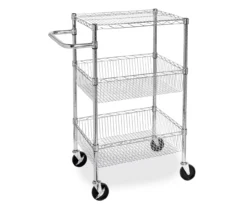 Chrome 3-Shelf Storage Cart -COSCO Store 810539919 3