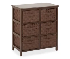 Brown 6-Drawer Woven Strap Chest -COSCO Store 810539931 3