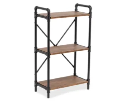 Black Industrial 3-Tier Bookshelf -COSCO Store 810539936 3