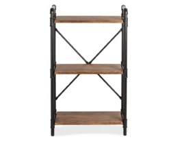 Black Industrial 3-Tier Bookshelf -COSCO Store 810539936 4