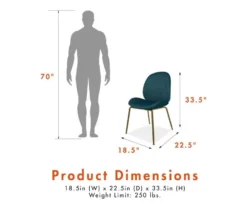 CosmoLiving Astor Velvet Dining Chair -COSCO Store 810540999 6