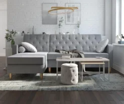 CosmoLiving Liberty Gray Chenille Sectional Storage Futon -COSCO Store 810541025 4