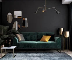 CosmoLiving Adley Teal Velvet Coil Convertible Sleeper Futon 10 CosmoLiving Adley Teal Velvet Coil Convertible Sleeper Futon -COSCO Store 810541038 3