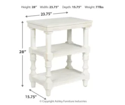 Dannerville Antique White 3-Tier Accent Table With USB Charging 14 Dannerville Antique White 3-Tier Accent Table With USB Charging -COSCO Store 810542271 3