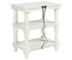 Dannerville Antique White 3-Tier Accent Table With USB Charging 17 Dannerville Antique White 3-Tier Accent Table With USB Charging -COSCO Store 810542271 6