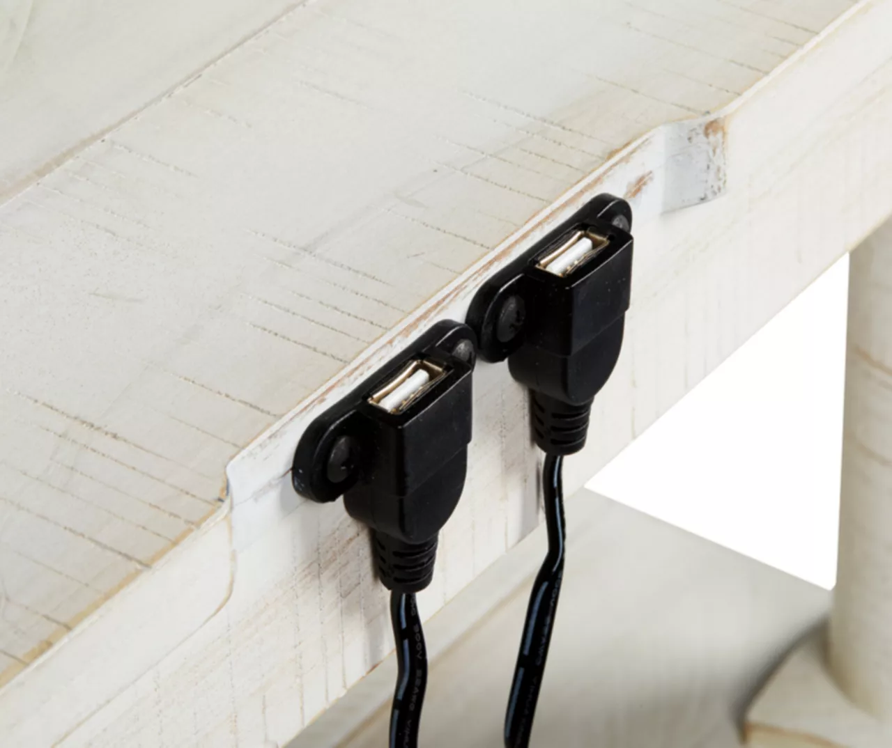 Dannerville Antique White 3-Tier Accent Table With USB Charging 10 Dannerville Antique White 3-Tier Accent Table With USB Charging - Image 8