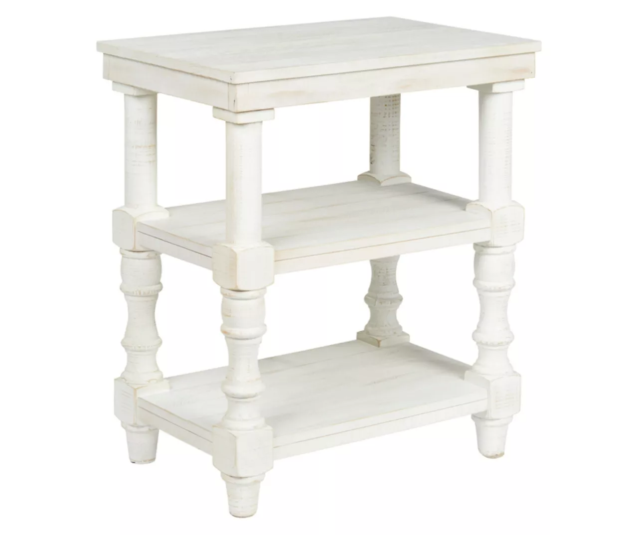 Dannerville Antique White 3-Tier Accent Table With USB Charging 3 Dannerville Antique White 3-Tier Accent Table With USB Charging