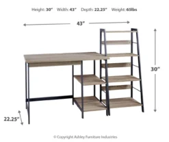Soho 2-Piece Home Office Desk & Bookshelf Set -COSCO Store 810542285 3