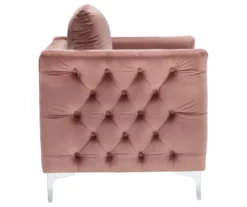 Lizmont Blush Tufted Velvet Accent Chair 12 Lizmont Blush Tufted Velvet Accent Chair -COSCO Store 810542292 4