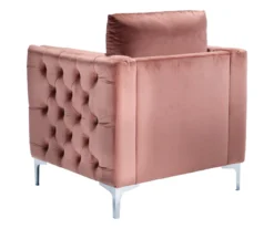Lizmont Blush Tufted Velvet Accent Chair 13 Lizmont Blush Tufted Velvet Accent Chair -COSCO Store 810542292 5