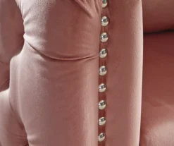 Lizmont Blush Tufted Velvet Accent Chair 14 Lizmont Blush Tufted Velvet Accent Chair -COSCO Store 810542292 6